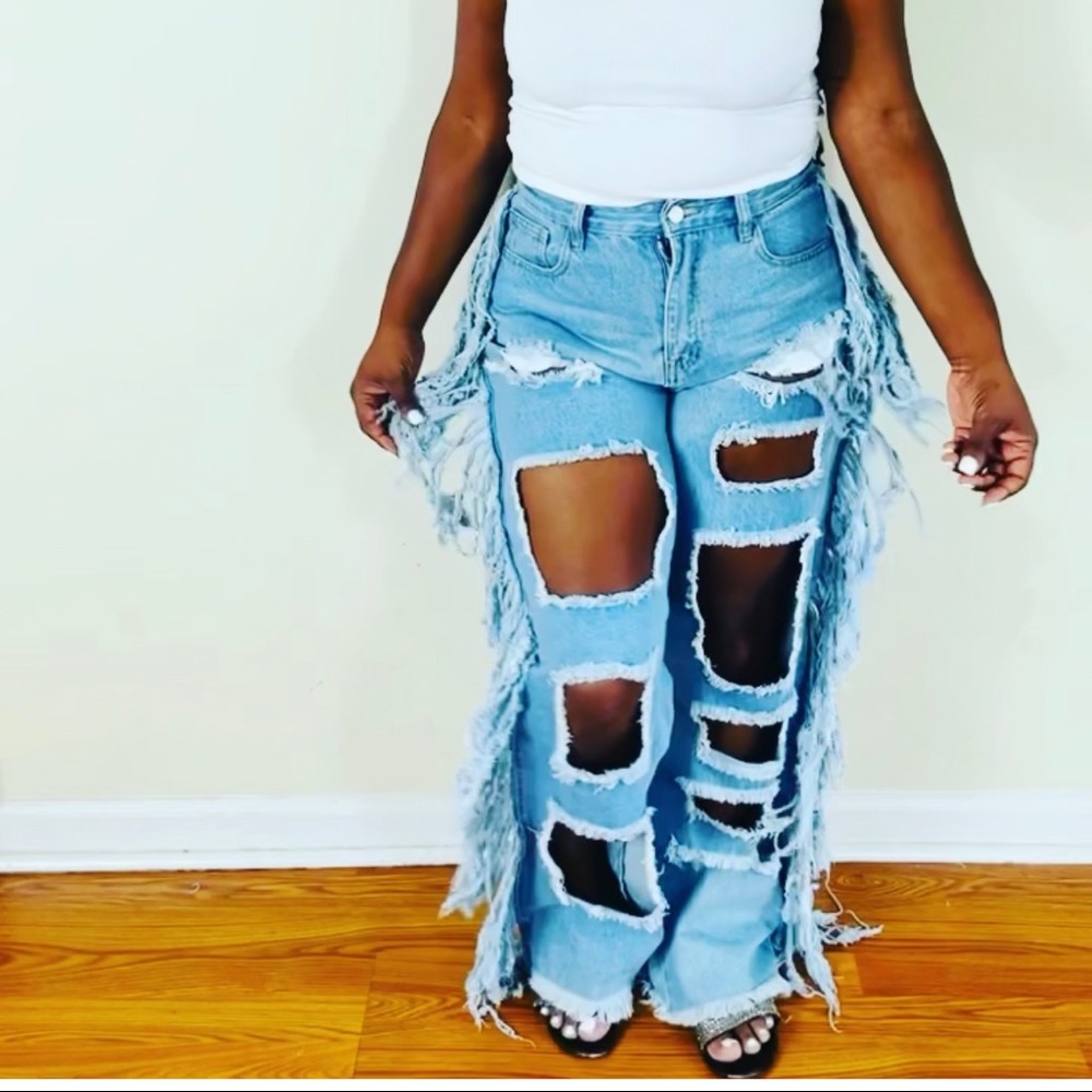Distressed Denim Jeans